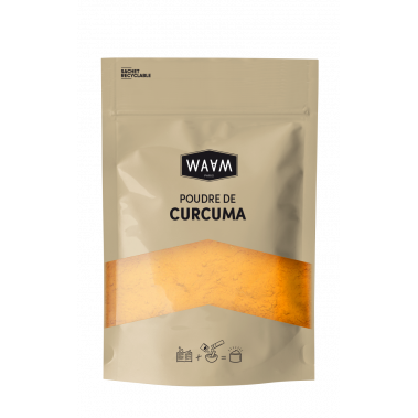 Poudre de Curcuma BIO - Illumine, Apaise la peau et cuir chevelu | WAAM Cosmetics