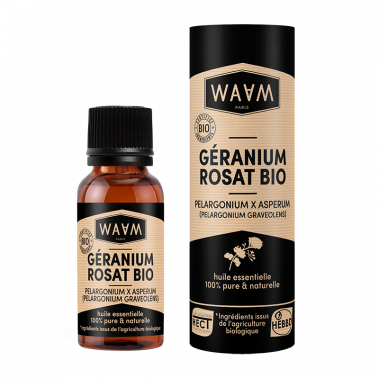 Organic Rose Geranium Essential Oil - Calming, Mosquito repellent, Astringent | WAAM Cosmetics