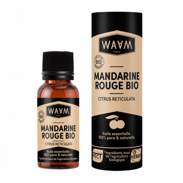 Huile Essentielle Mandarine Rouge BIO - Tonique, Antiseptique, Calmante | WAAM Cosmetics