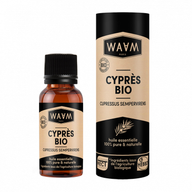 Huile Essentielle de Cyprès BIO - Tonifie, Revitalisante, Décongestionnante | WAAM Cosmetics