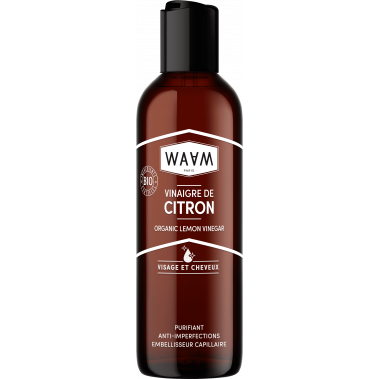 Vinaigre de Citron BIO - Purifiant, Anti-imperfection, Embellisseur cheveux | WAAM Cosmetics