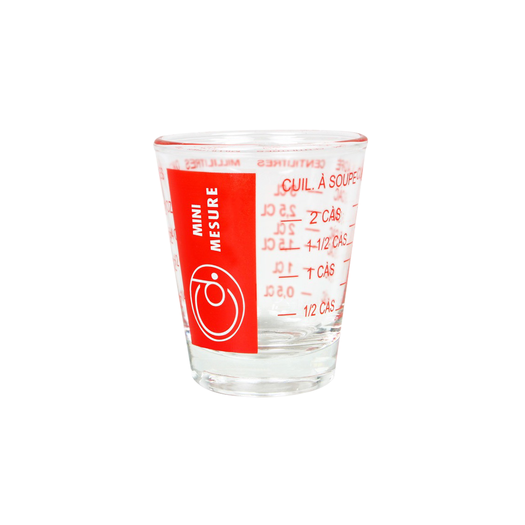Mini verre doseur : 5 unités différentes cuillère à soupe, café