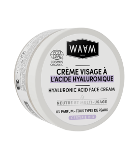 Crème Visage à l'acide hyaluronique - BIO, Neutre, 0% parfum | WAAM Cosmetics