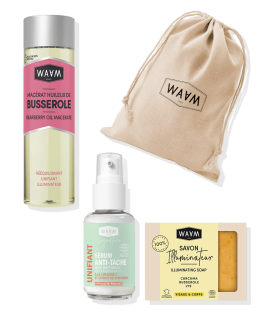 Anti-Spot Facial Care Kit: Bearberry Oil + Illuminating Turmeric Soap | WAAM Cosmetics