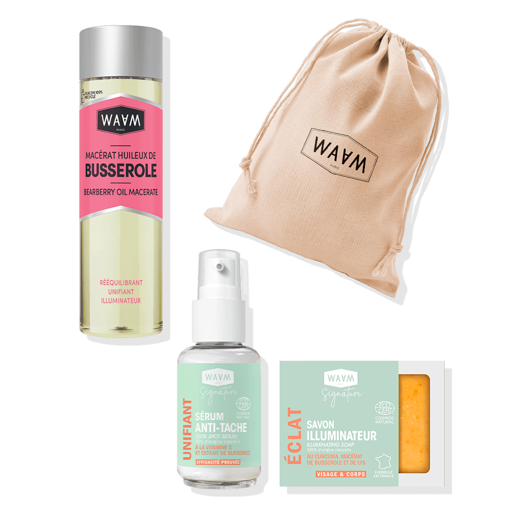 Anti-Spot Facial Care Kit: Bearberry Oil + Illuminating Turmeric Soap | WAAM Cosmetics