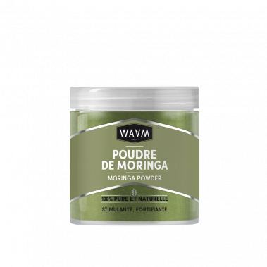 Poudre de Moringa - Stimule la pousse des cheveux, Purifie, Revitalise la peau | WAAM Cosmetics