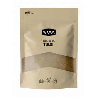 Poudre de Tulsi BIO - Nettoyante, Apaise, Purifie la peau | WAAM Cosmetics