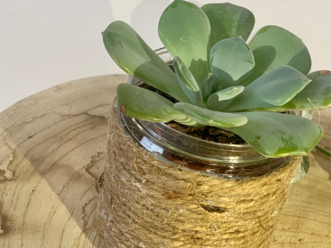 Cache pot ou pot de rangement en corde naturelle