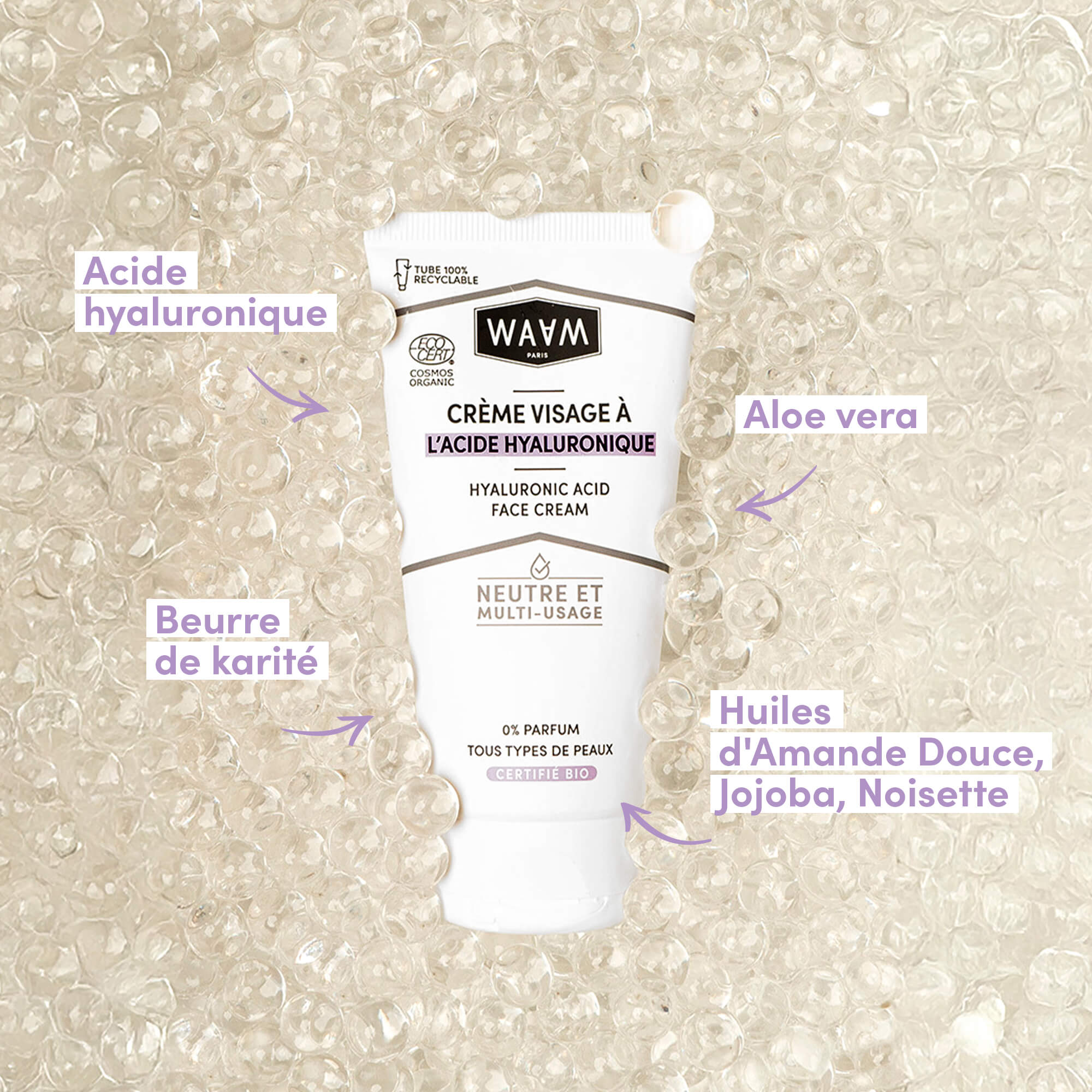 Crème Visage à l'acide hyaluronique