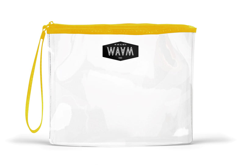 Trousse transparente Jaune