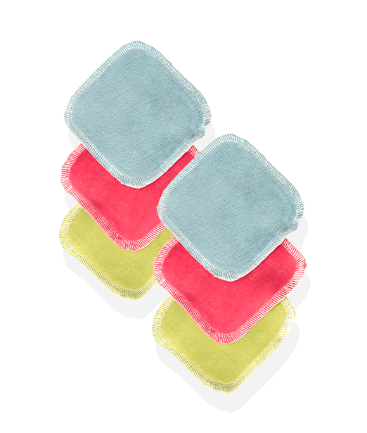 6 Carrés démaquillants lavables