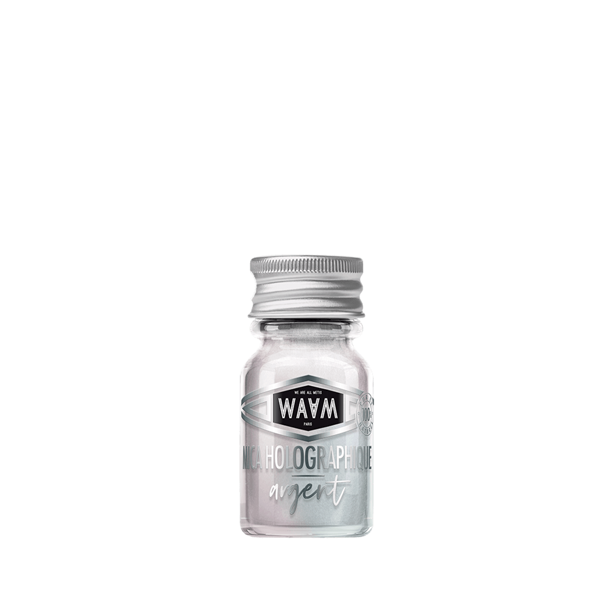 Mica holographique argent